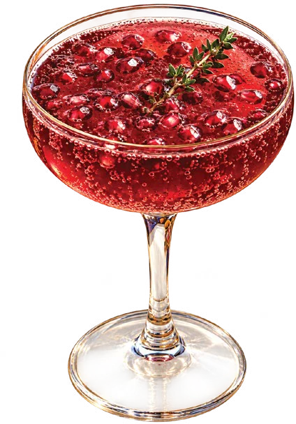 Sparkling Elderflower and Pomegranate Mocktail